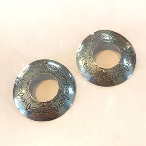 Hand Stamped Sterling Silver Earrings